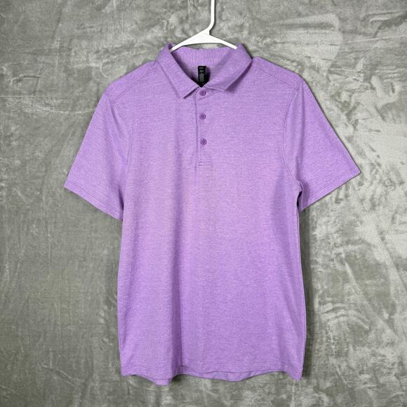 Lululemon Evolution Short Sleeve Pique Polo‎ Shirt Medium - Picture 1 of 8